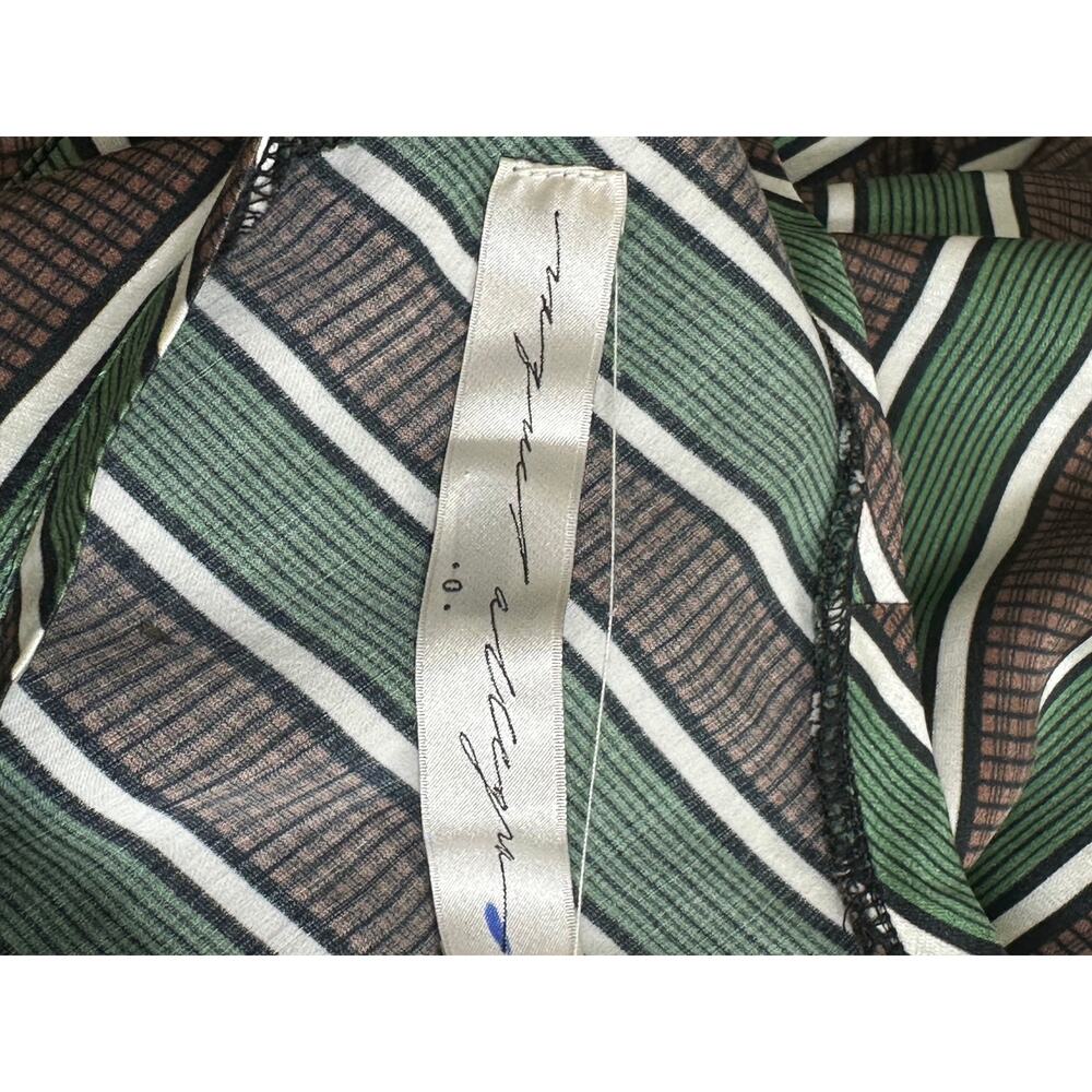 Raquel Allegra Striped Silk Racerback Maxi Dress Sleeveless A-Line Size 0 - Picture 7 of 8
